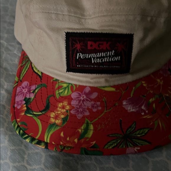 DGK Cream and Red Floral Cap - Picture 2 of 5